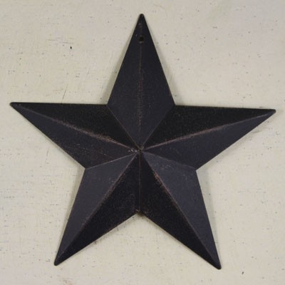 3-D Black Tin Star - 3.5"
